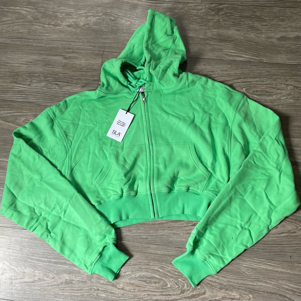 SLA THE LABEL GREEN ZIP HOODIE - Picture 4 of 7
